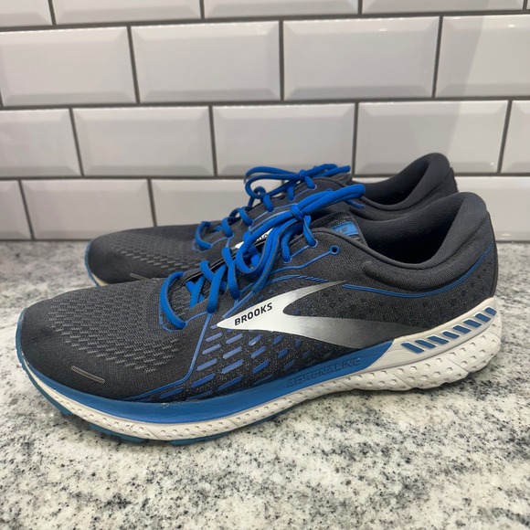 Brooks Adrenaline GTS 21 Mens Running Shoes Dark Grey Blue Size 15 Medium D - Picture 3 of 8